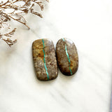 Large Sky Blue Mixed Royston Turquoise, Set of 2 Background