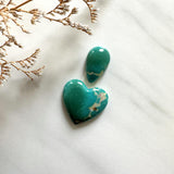 Large Sea Green Mixed Crescent Lake Variscite, Set of 2 Background