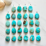 Sky Blue Fox Turquoise Top Drilled Briolette