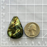 Large Mint Green Teardrop Crescent Lake Variscite Dimensions