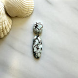Small White Mixed Sand Hill Turquoise, Set of 2 Background