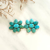 Small Sky Blue Mixed Kingman Turquoise, Set of 16 Background