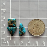 Small Sky Blue Mixed Ithaca Peak Turquoise, Set of 3 Dimensions