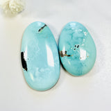 Large Sky Blue Oval Carico Lake Turquoise, Set of 2 Background