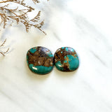 Large Deep Green Freeform Royston Turquoise, Set of 2 Background