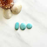Small Sky Blue Mixed Kingman Turquoise, Set of 3 Background