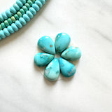 Small Sky Blue Teardrop Ithaca Peak Turquoise, Set of 6 Background