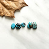 Small Sky Blue Mixed Blue Moon Turquoise, Set of 5 Background