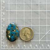 Large Ocean Blue Oval Ithaca Peak Turquoise Dimensions