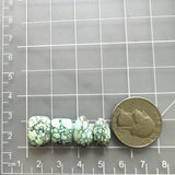 Small Faint Blue Mixed Namtso Lake Turquoise, Set of 4 Dimensions