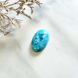 Large Sky Blue Oval Ithaca Peak Turquoise Background