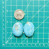 Large Sky Blue Oval Ithaca Peak Turquoise, Set of 2 Dimensions