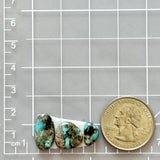 Small Sky Blue Freeform Blue Moon Turquoise, Set of 3 Dimensions