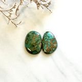 Medium Sea Green Freeform Lone Mountain Turquoise, Set of 2 Background