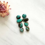 Small Sea Green Mixed Royston Turquoise, Set of 8 Background