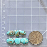 Small Sky Blue Freeform Pilot Mountain Turquoise, Set of 6 Dimensions