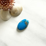 Large Sky Blue Oval Ithaca Peak Turquoise Background