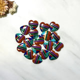 15x15mm Heart Inlay, Set of 2