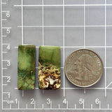 Large Sea Green Bar Crescent Lake Variscite, Set of 2 Dimensions