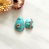 Medium Sky Blue Mixed Number 8 Turquoise, Set of 2 Background