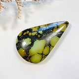 Large Bamboo Green Teardrop Bamboo Mountain Turquoise Background