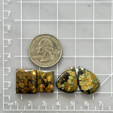 Medium Earth Brown Mixed Treasure Mountain Turquoise, Set of 4 Dimensions