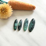 Large Deep Blue Surfboard Crescent Lake Variscite, Set of 4 Background