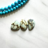 Medium Light Yellow Mixed Crescent Lake Variscite, Set of 3 Background