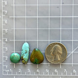 Small Mixed Mixed Treasure Mountain Turquoise, Set of 3 Dimensions