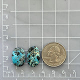 Medium Sky Blue Oval Blue Moon Turquoise, Set of 2 Dimensions