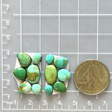Small Mixed Mixed Lone Mountain Turquoise, Set of 12 Dimensions