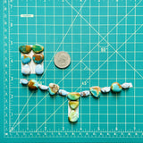 Small Mixed Mixed Mixed Turquoise, Set of 19 Dimensions