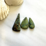 Medium Bamboo Green Mixed Bamboo Mountain Turquoise, Set of 3 Background