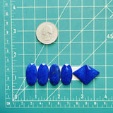 Medium Deep Blue Mixed Lapis Lazuli, Set of 6 Dimensions