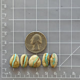 Small Sky Blue Freeform Royston Turquoise, Set of 5 Dimensions