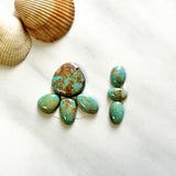 Small Sea Green Mixed Tyrone Turquoise, Set of 7 Background