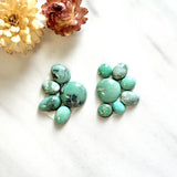 Small Faint Green Mixed Broken Arrow Variscite, Set of 12 Background