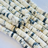 Mixed White Buffalo Dolomite Heishi Beads