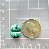 Small Ocean Blue Half Moon Yungai Turquoise, Set of 2 Dimensions