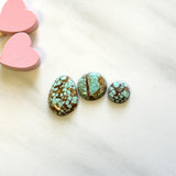 Small Sea Green Mixed Number 8 Turquoise, Set of 3 Background