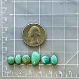Small Mint Green Mixed Tyrone Turquoise, Set of 6 Dimensions