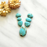 Small Sky Blue Mixed Number 8 Turquoise, Set of 7 Background