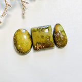 Small Earth Brown Mixed Carico Lake Turquoise, Set of 3 Background
