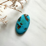 Large Sky Blue Oval Ithaca Peak Turquoise Background