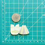 Large Mint Green Mixed Green Serpentine Serpentine, Set of 4 Dimensions