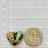 Large Bamboo Green Heart Bamboo Mountain Turquoise Dimensions