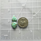 Small Sky Blue Teardrop Namtso Lake Turquoise, Set of 2 Dimensions