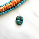 Small Ocean Blue Half Moon Yungai Turquoise, Set of 2 Background