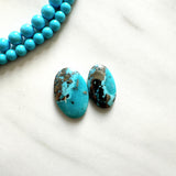 Large Sky Blue Oval Ithaca Peak Turquoise, Set of 2 Background