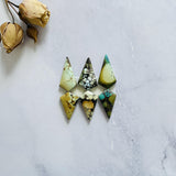 Large Mixed Shield Mixed Turquoise, Set of 6 Background